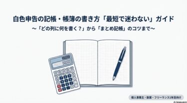 白色申告の帳簿の付け方｜種類・書き方・記帳・保存期間をわかりやすく解説
