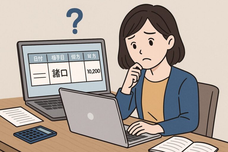 諸口とは？会計ソフトで戸惑う簿記初心者の疑問を解消
