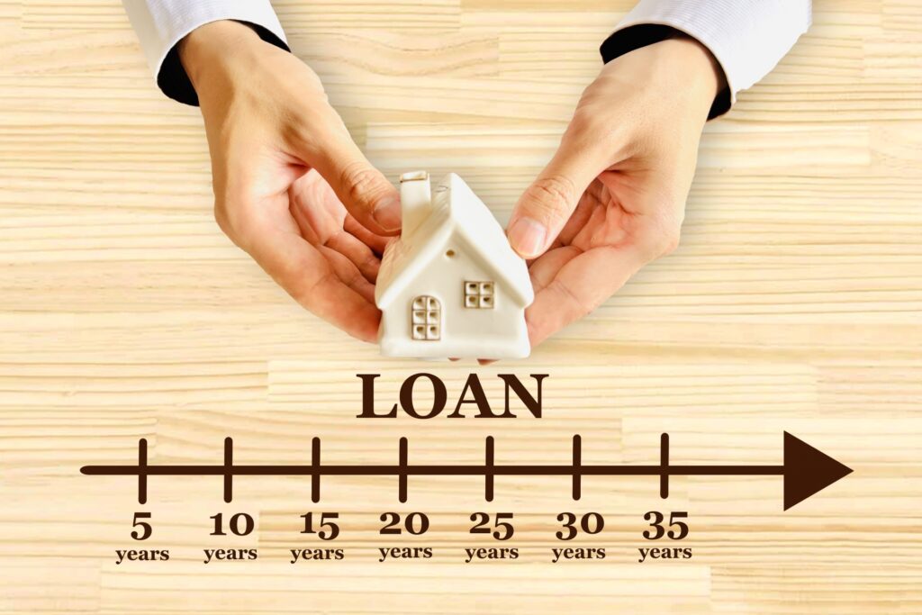 住宅ローンの返済計画イメージ。35年までの期間。