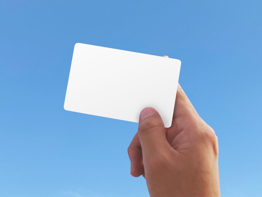 真っ白なカード