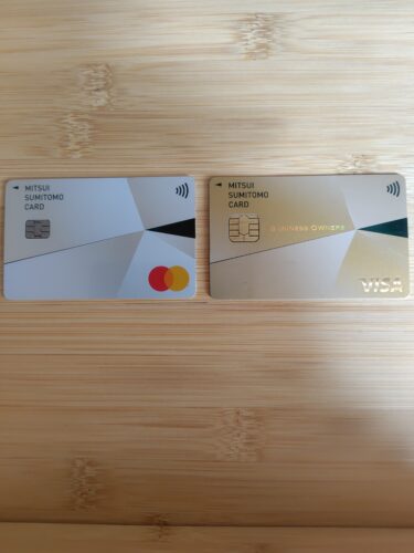 使用している三井住友カードの一般カード（個人用カード）とゴールドカード（ビジネスオーナーズ）の画像